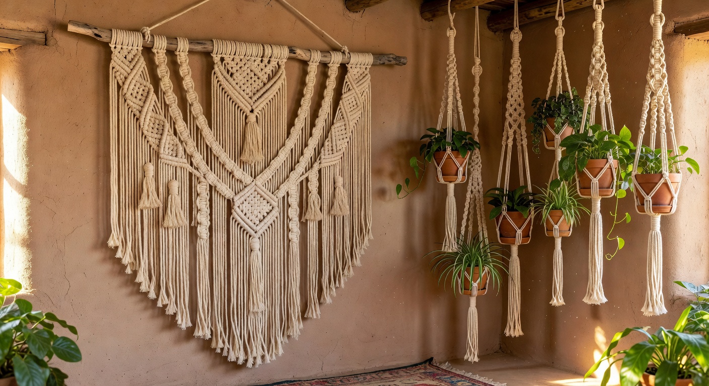 Arte macramé textil